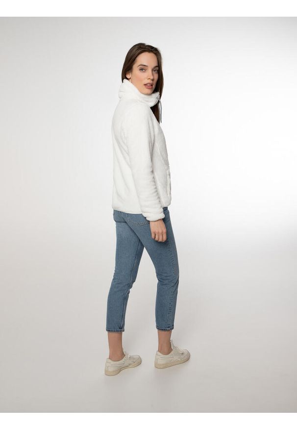 Bluza polarowa rozpinana damska Protest RIRI. Kolor: biały. Materiał: polar. Sport: turystyka piesza