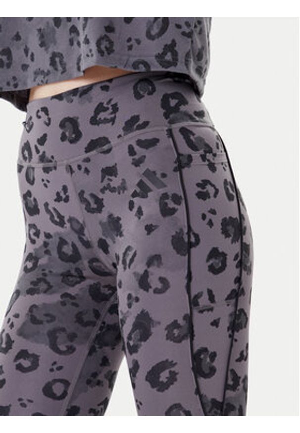 Adidas - adidas Legginsy Optime Essentials JN2650 Szary Slim Fit. Kolor: szary. Materiał: syntetyk