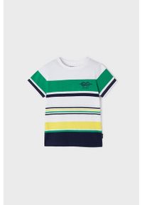 Mayoral t-shirt dziecięcy kolor zielony wzorzysty. Okazja: na co dzień. Kolor: zielony. Materiał: dzianina. Styl: casual
