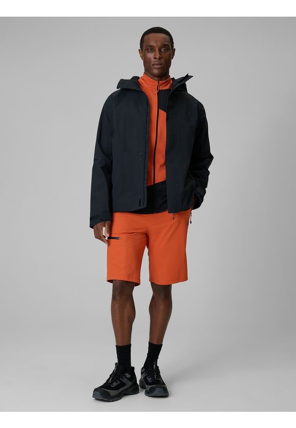 4f - 4F Kurtka trekkingowa membrana 10000 męska - czarna XL. Kolor: czarny. Materiał: materiał. Długość: długie