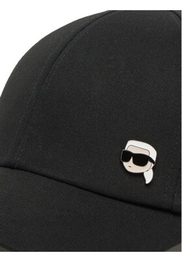 Karl Lagerfeld - KARL LAGERFELD Czapka z daszkiem A2W33061 Czarny. Kolor: czarny. Materiał: bawełna, materiał
