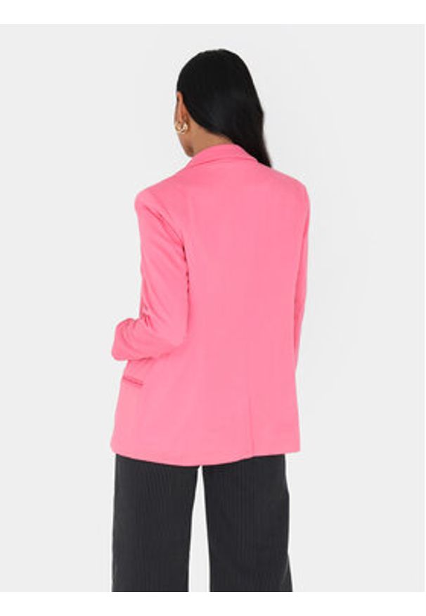 Brave Soul Marynarka LJK-TIFFANYPINK Różowy Straight Fit. Kolor: różowy. Materiał: wiskoza
