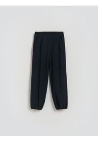 Reserved - Spodnie bombacho - czarny. Kolor: czarny. Materiał: bawełna #1