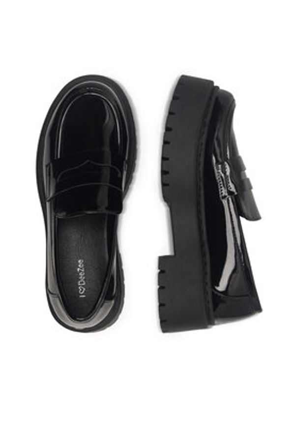 DeeZee Loafersy H13123D-3 Czarny. Kolor: czarny. Materiał: syntetyk