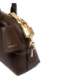Pinko - PINKO Torebka Bowling Bag Baguette AI 25-26 PLTT 105334 A0QO Brązowy. Kolor: brązowy. Materiał: skórzane #5