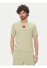 Hugo - HUGO T-Shirt Diragolino212 50447978 Zielony Regular Fit. Kolor: zielony. Materiał: bawełna