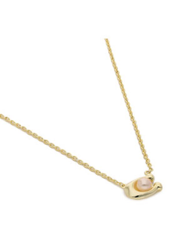 Coach Naszyjnik Pearl Signature C Pendant Necklace 37341916GLD651 Złoty. Materiał: metalowe. Kolor: złoty
