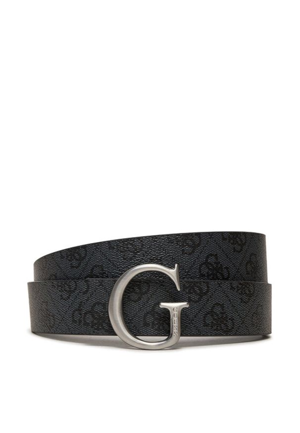 Guess Pasek Męski BMGILO P4235 Czarny. Kolor: czarny. Materiał: skóra