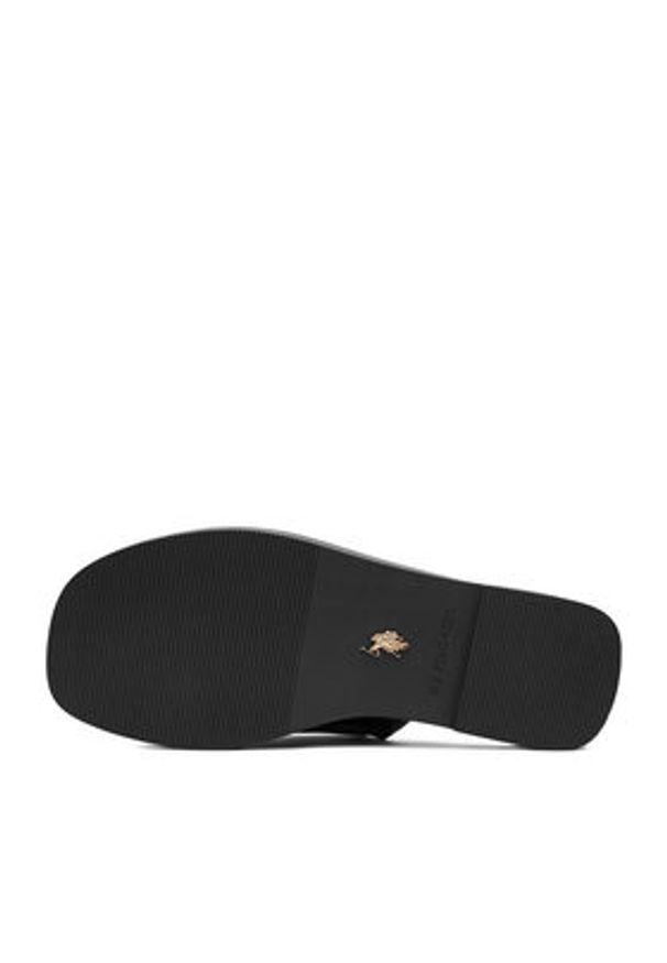U.S. Polo Assn. Klapki EO-MARINA003W/6Y1 Czarny. Kolor: czarny. Materiał: materiał