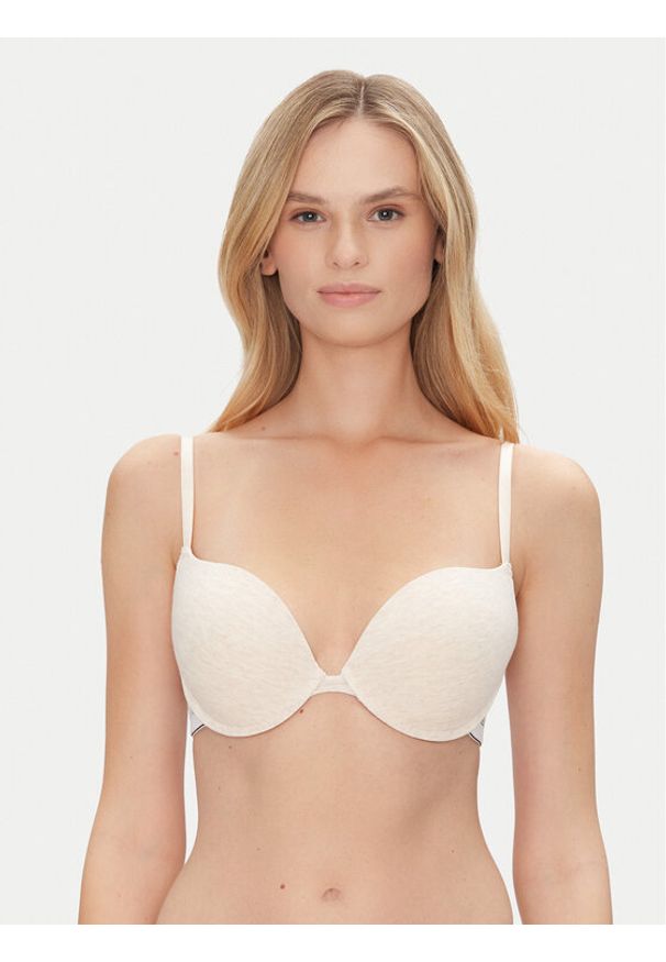 Guess Biustonosz push-up O3RC17 KBBU1 Beżowy. Kolor: beżowy. Materiał: bawełna. Rodzaj stanika: push-up