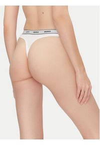 Hugo - HUGO Komplet 3 par stringów Triplet Thong Stripe 50545680 Biały. Kolor: biały. Materiał: bawełna #7