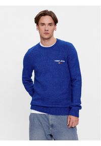 Tommy Jeans Sweter DM0DM17756 Niebieski Regular Fit. Kolor: niebieski. Materiał: syntetyk