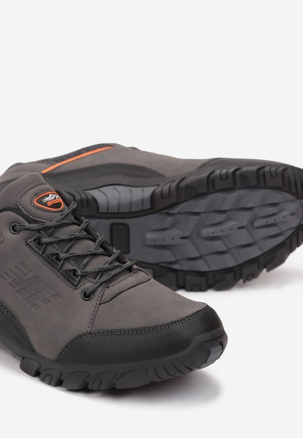 Born2be - Szare Buty Sportowe Meyers. Wysokość cholewki: przed kostkę. Kolor: szary. Materiał: syntetyk, nubuk. Szerokość cholewki: normalna