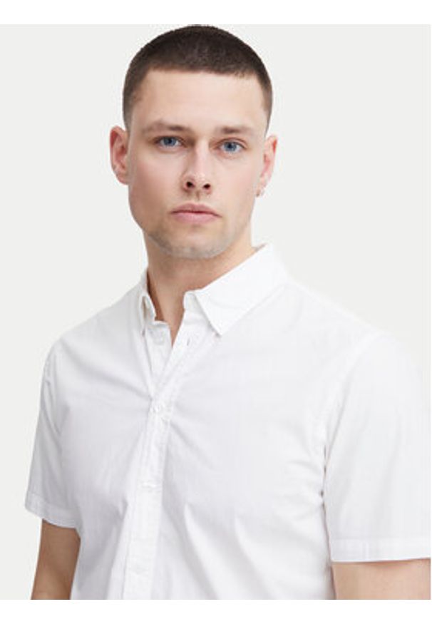 Blend Koszula 20716365 Biały Slim Fit. Kolor: biały. Materiał: bawełna