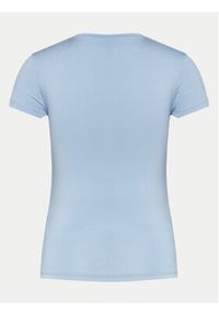Gina Tricot T-Shirt 21287 Błękitny Slim Fit. Kolor: niebieski. Materiał: wiskoza #5