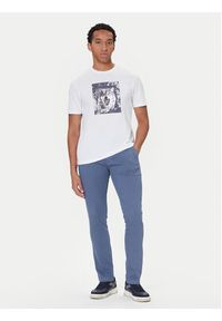 BOSS Chinosy 50547865 Niebieski Slim Fit. Kolor: niebieski. Materiał: bawełna #4