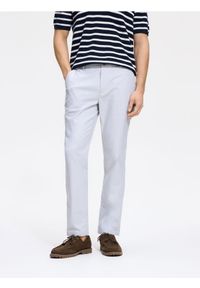 Reserved - Spodnie chino slim fit - jasnoszary. Kolor: szary. Materiał: tkanina, bawełna #1