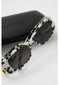 Balenciaga okulary przeciwsłoneczne damskie kolor szary. Kształt: prostokątne. Kolor: szary #5