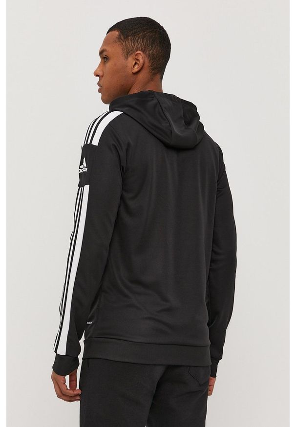 adidas Performance Bluza GK9548 męska kolor czarny z kapturem gładka. Okazja: na co dzień. Typ kołnierza: kaptur. Kolor: czarny. Materiał: tkanina. Wzór: gładki. Styl: casual