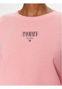Tommy Jeans Bluza Essential Logo DW0DW17796 Różowy Relaxed Fit. Kolor: różowy. Materiał: bawełna #4