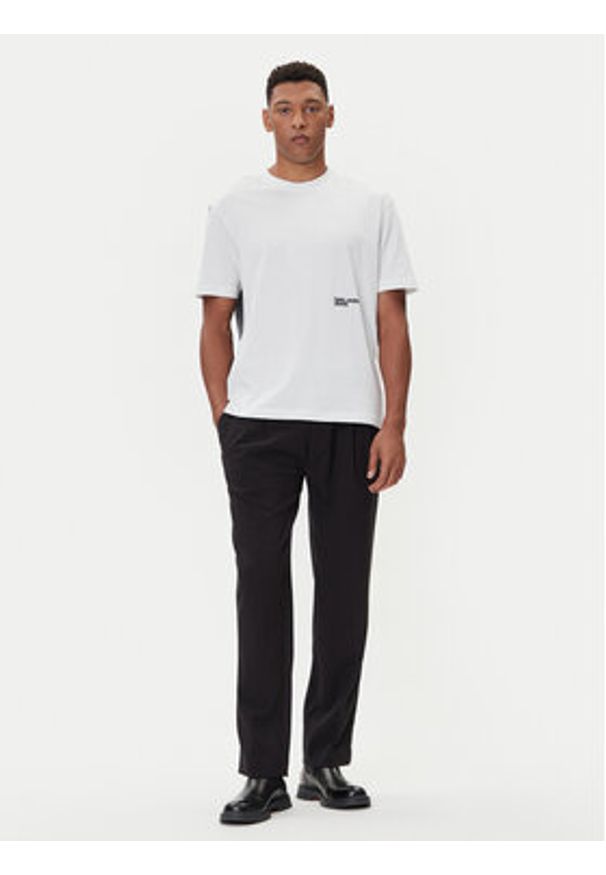 Karl Lagerfeld Jeans T-Shirt A4M17030 Biały Relaxed Fit. Kolor: biały. Materiał: bawełna