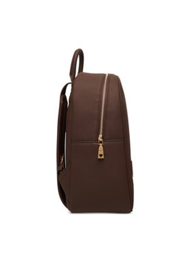 Love Moschino - LOVE MOSCHINO Plecak JC4193PP1NKD0301 Brązowy. Kolor: brązowy. Materiał: skóra