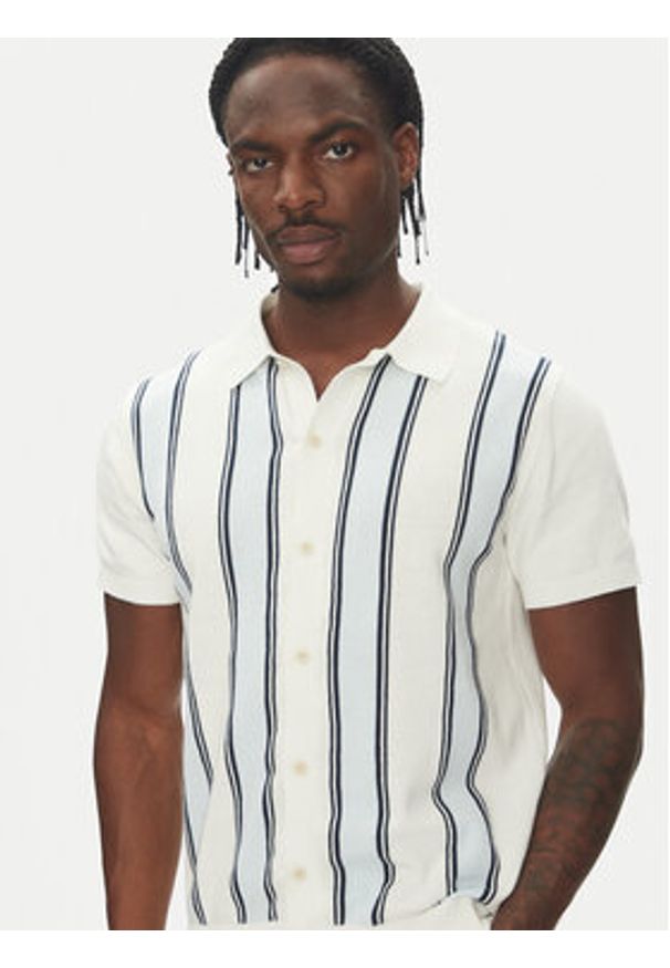 Lindbergh Kardigan 30-804062 Biały Relaxed Fit. Kolor: biały. Materiał: bawełna