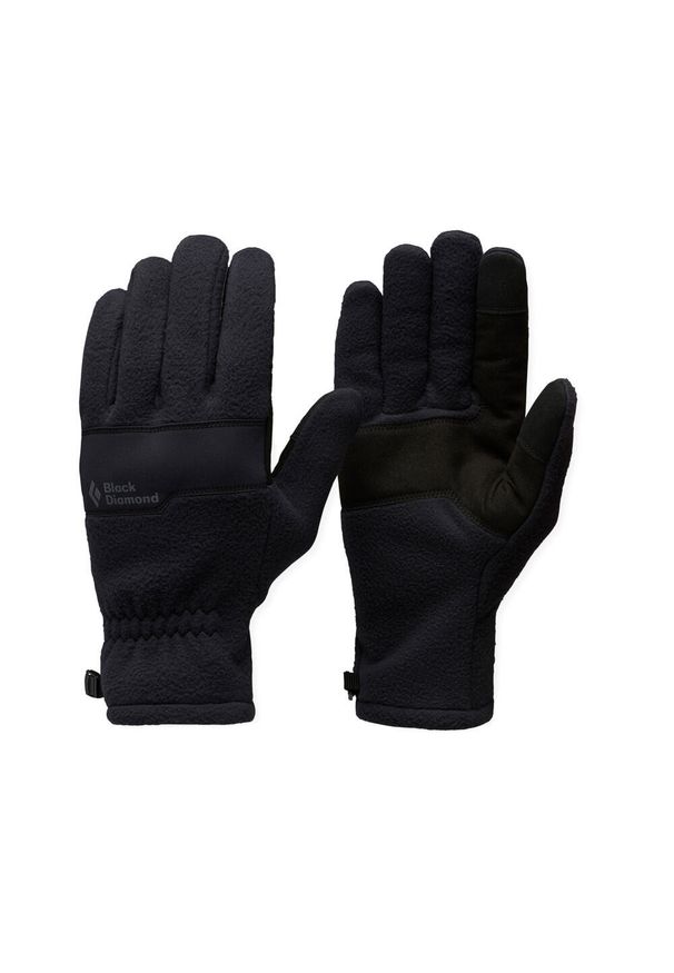 Rękawiczki polarowe Black Diamond Everyday Fleece Gloves pięciopalczaste. Kolor: czarny. Materiał: polar