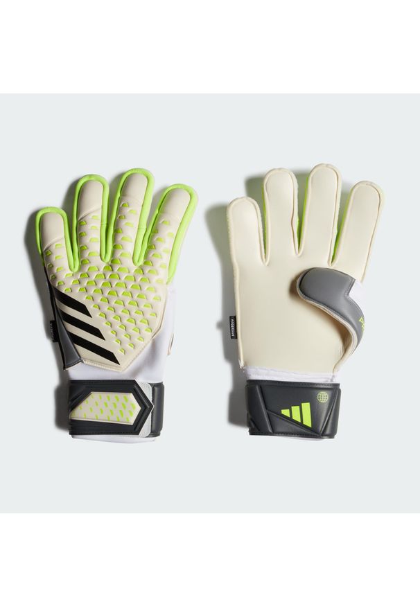 Adidas - Rękawice bramkarskie męskie Predator Match Fingersave Gloves. Kolor: biały, wielokolorowy, czarny, żółty