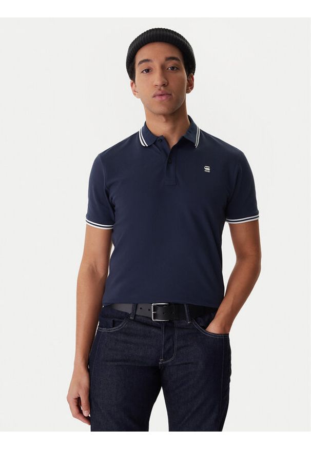 G-Star RAW - G-Star Raw Polo Dunda D17127-5864 Biały Regular Fit. Typ kołnierza: polo. Kolor: biały. Materiał: bawełna
