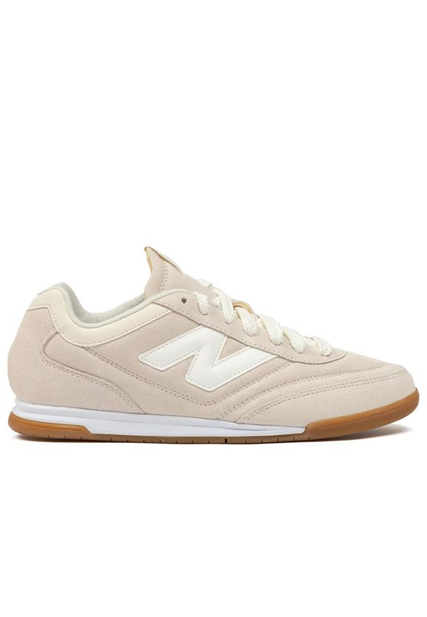 Buty New Balance URC42EA - beżowe. Kolor: beżowy. Materiał: guma, materiał, skóra, syntetyk. Szerokość cholewki: normalna