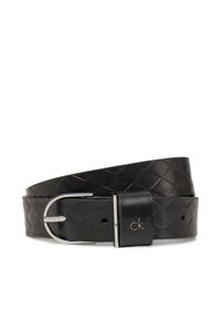 Calvin Klein Pasek Damski Ck Metal Round Buckle 2.5_Braid K60K613152 Czarny. Kolor: czarny. Materiał: skóra #1