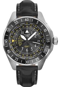 AVIATOR - Zegarek Aviator Zegarek męski Aviator V.1.37.0.307.4 czarny. Kolor: czarny #1