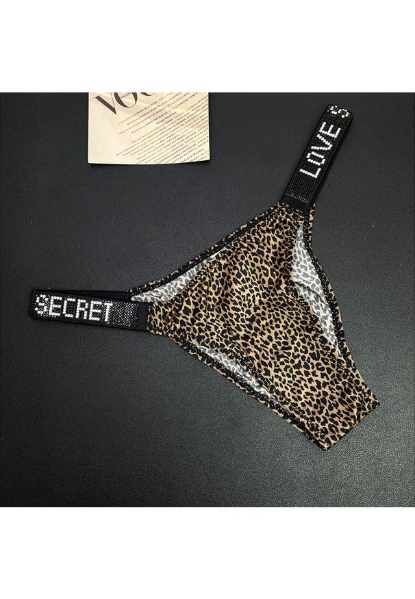 Intica - Stringi damskie z ozdobną gumką na co dzień i specjalne okazje Faygah. Materiał: materiał