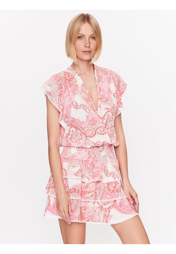 Melissa Odabash Sukienka letnia Jess Różowy Regular Fit. Kolor: różowy. Materiał: wiskoza. Sezon: lato