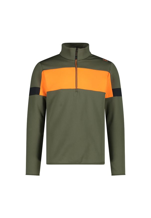 Golf męski techniczny CMP 34E4087. Typ kołnierza: golf. Kolor: zielony. Sezon: zima. Sport: golf