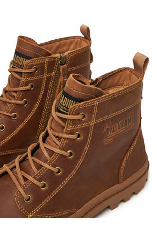 Palladium Trapery Pampa Zip Lth Legacy 79502-257-M Brązowy. Kolor: brązowy. Materiał: skóra