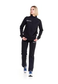 LEONE 1947 APPAREL - Damski dres Only One ze stójką i zamkiem błyskawicznym. Kolor: czarny. Materiał: dresówka. Sport: fitness