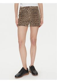 Vero Moda Szorty jeansowe Tess 10329962 Brązowy Regular Fit. Kolor: brązowy. Materiał: bawełna