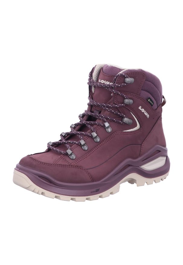 Buty trekkingowe damskie Lowa Renegade Evo Mid Gtx. Wysokość cholewki: za kostkę. Kolor: fioletowy. Materiał: zamsz, tkanina. Szerokość cholewki: normalna. Styl: sportowy