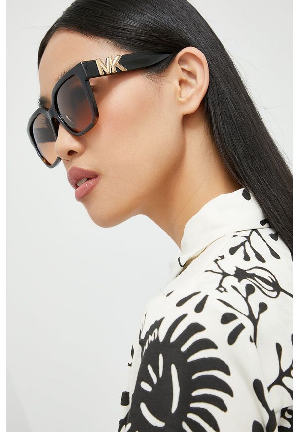 Michael Kors okulary przeciwsłoneczne 0MK2170U damskie kolor czarny. Kolor: czarny