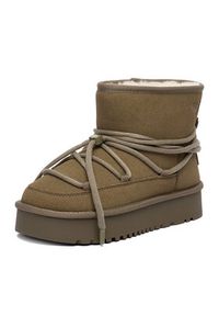 Roxy Śniegowce CEO-HDR2503-3 Khaki. Kolor: brązowy. Materiał: materiał #6