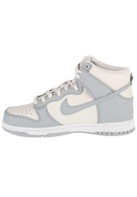 Nike - Buty sportowe Sneakersy damskie, Dunk High Bg. Kolor: biały. Sport: turystyka piesza #2