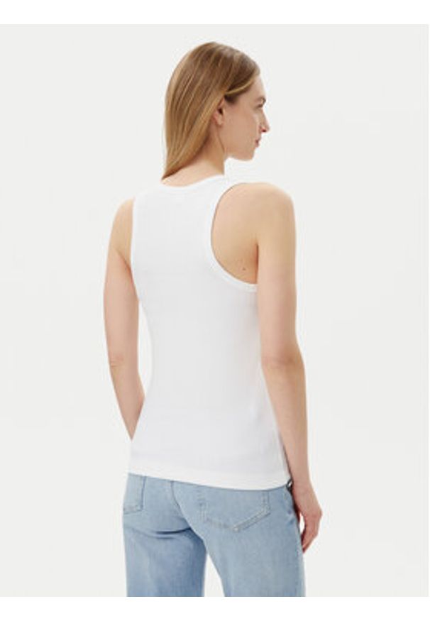 JOOP! Jeans Top Tunka 30046107 Biały Slim Fit. Kolor: biały. Materiał: bawełna