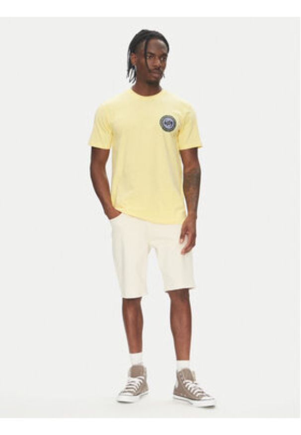 Quiksilver T-Shirt Circle Back Ss EQYZT08054 Żółty Regular Fit. Kolor: żółty. Materiał: bawełna