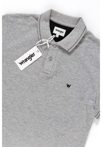 Wrangler - POLO WRANGLER S/S POLO MID GREY MEL W7B58K437 112131501. Typ kołnierza: polo #7