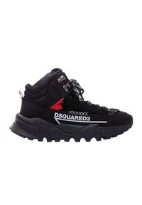 DSQUARED2 Czarne buty Free, Rozmiar 45. Wysokość cholewki: za kostkę. Kolor: czarny #7