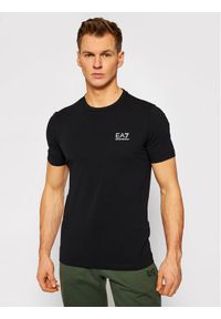 EA7 Emporio Armani T-Shirt 8NPT52 PJM5Z 1200 Czarny Regular Fit. Kolor: czarny. Materiał: bawełna