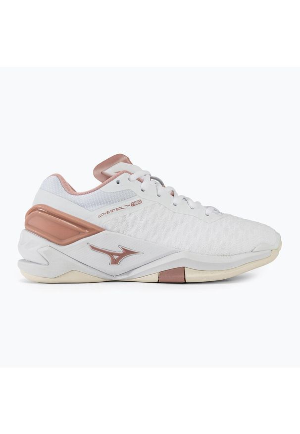 Buty do piłki ręcznej damskie Mizuno Wave Stealth Neo. Kolor: biały. Model: Mizuno Wave. Sport: piłka ręczna