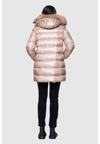 Hetrego - HETREGO Beżowa damska długa kurtka puchowa Hygiea z lisem, Rozmiar 42 EU - 46 IT. Kolor: beżowy. Materiał: puch. Długość: długie #2